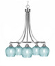 Toltec Lighting - 3415-BN-4605 - Five Light Chandelier - Paramount - Brushed Nickel