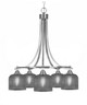 Toltec Lighting - 3415-BN-4612 - Five Light Chandelier - Paramount - Brushed Nickel