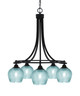 Toltec Lighting - 3415-MB-4605 - Five Light Chandelier - Paramount - Matte Black