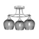 Toltec Lighting - 3417-BN-4602 - Three Light Semi-Flush Mount - Paramount - Brushed Nickel