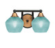 Toltec Lighting - 3422-MBBR-4625 - Two Light Bath Bar - Paramount - Matte Black & Brass