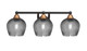 Toltec Lighting - 3423-MBBR-4602 - Three Light Bath Bar - Paramount - Matte Black & Brass