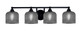 Toltec Lighting - 3424-MB-4612 - Four Light Bath Bar - Paramount - Matte Black