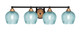 Toltec Lighting - 3424-MBBR-4605 - Four Light Bath Bar - Paramount - Matte Black & Brass