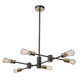 Artcraft - AC10786BK - Six Light Chandelier - Tribeca - Matte Black & Satin Brass