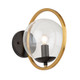 Artcraft - AC10891VB - One Light Wall Sconce - Lugano - Black & Vintage Brass
