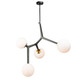 Artcraft - AC10974VB - Four Light Pendant - Ravello - Black & Harvest Brass