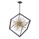 Artcraft - AC11440 - Eight Light Chandelier - Sunburst - Matte Black & Satin Brass