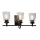 Artcraft - AC11593BK - Three Light Wall Sconce - Castara - Black & Brass