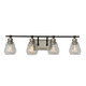 Artcraft - AC11684NB - Four Light Vanity - Nelson - Black and Brushed Nickel