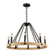 Perris Eight Light Chandelier (AC11718BK)