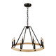 Perris Eight Light Chandelier (AC11718BK)