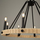 Perris Eight Light Chandelier (AC11718BK)