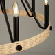 Perris Eight Light Chandelier (AC11718BK)