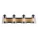 Artcraft - AC11794BB - Three Light Vanity - Treviso - Black & Brass