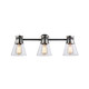 Artcraft - AC11803NB - Three Light Vanity - Kanata - Black & Polished Nickel