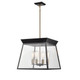 Lucian Four Light Chandelier (AC11852BK)