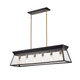 Artcraft - AC11854BK - Four Light Flushmount - Lucian - Black and Brushed Brass