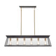 Lucian Six Light Island Chandelier (AC11854BK)