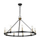 Artcraft - AC11989BB - Nine Light Chandelier - Notting Hill - Black and Brushed Brass