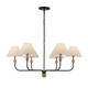 Artcraft - AC12036BB - Six Light Chandelier - Providence - Black Brushed Brass