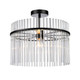 Artcraft - AC12081BK - One Light Semi Flush Mount - Ava - Black