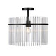 Ava One Light Semi Flush Mount (AC12081BK)
