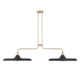 Hunter - 48150 - Two Light Linear Chandelier - Moriso - Matte Black
