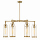 Eurofase - 42730-028 - Six Light Outdoor Chandelier - Yasmin - Aged gold