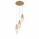 Eurofase - 43858-035 - Three Light Chandelier - Ecrou - Satin Gold Paint