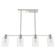 Hunter - 19714 - Four Light Chandelier - Lochemeade - Brushed Nickel