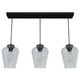Hunter - 19726 - Three Light Linear Cluster - Vidria - Matte Black