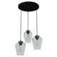 Hunter - 19728 - Three Light Pendant - Vidria - Matte Black