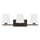 Hunter - 48116 - Three Light Bathroom Vanity - Fauna Grove - Matte Bronze