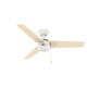 Hunter - 50262 - 44 Ceiling Fan - Cassius - Fresh White
