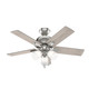 Hunter - 51789 - 44 Ceiling Fan - Crystal Peak - Brushed Nickel