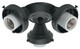 Hunter - 99140 - Three Light Fitter - Fitter - Black