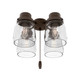 Hunter - 99385 - Four Light Fitter - Original - Chestnut Brown