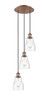 Innovations - 113B-3P-AC-G394 - LED Pendant - Ballston - Antique Copper
