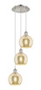 Innovations - 113B-3P-PN-G128-8 - Three Light Pendant - Ballston - Polished Nickel