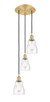 Innovations - 113B-3P-SG-G394 - LED Pendant - Ballston - Satin Gold
