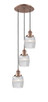 Innovations - 113F-3P-AC-G302 - Three Light Pendant - Franklin Restoration - Antique Copper