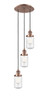 Innovations - 113F-3P-AC-G314 - Three Light Pendant - Franklin Restoration - Antique Copper