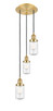 Innovations - 113F-3P-SG-G314 - Three Light Pendant - Franklin Restoration - Satin Gold