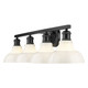 Carver Four Light Vanity (0305-BA4 BLK-VMG)