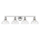 Golden - 0305-BA4 CH-CLR - Four Light Vanity - Carver - Chrome