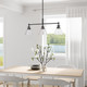 Malta Three Light Linear Pendant (0511-LP BLK-CLR)