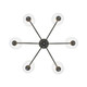 Keating Six Light Chandelier (0806-6 ABI-HWG)