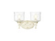 Golden - 0806-BA2 AI-HWG - Two Light Vanity - Keating - Antique Ivory