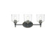 Golden - 0806-BA3 ABI-HWG - Three Light Vanity - Keating - Antique Black Iron